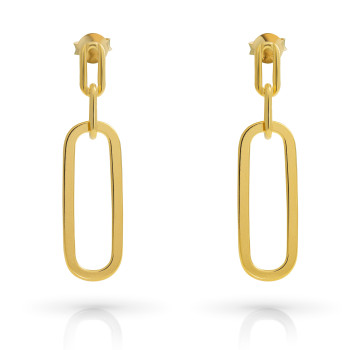 Orphelia® 'Essence' Women's Sterling Silver Drop Earrings - Gold ZO-7560/G