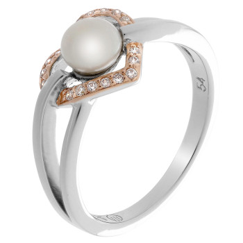 Orphelia®  Femmes Argent Bague - Argent/Rose ZR-7233