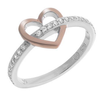 Orphelia®  Femmes Argent Bague - Argent/Rose ZR-7286