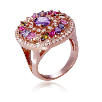 Orphelia®  Femmes Argent Bague - Rosé ZR-7428/RG