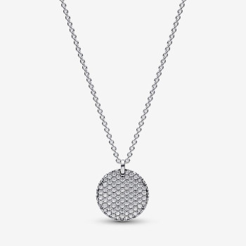 Pandora® 'Timeless Pavé' Women's Sterling Silver Chain with Pendant - Silver 392632C01-45