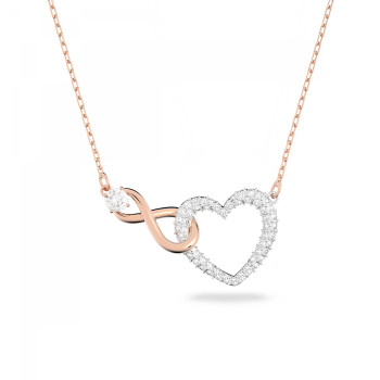 Swarovski® 'Swarovski infinity' Dames Verguld Metaal Collier - Zilver/Rosé 5518865