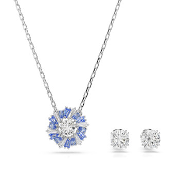 Swarovski® 'Idyllia' Dames Metaal Set: Ketting + Oorbellen - Zilverkleurig 5685437