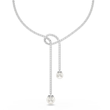 Swarovski® 'Matrix' Femmes Métall Collier - Argent 5692416