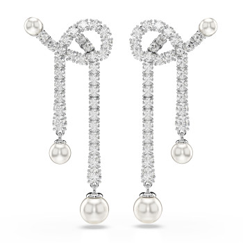 Swarovski® 'Matrix' Femmes Métall Boucle d'oreille - Argent 5692417