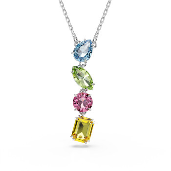 Swarovski® 'Gema' Femmes Métall Collier - Argent 5692421