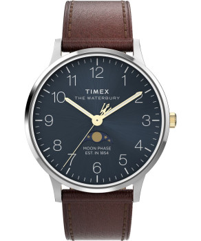 Timex® Analogue 'Waterbury Classic Moon Phase' Men's Watch TW2W75600