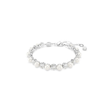 Swarovski® 'Matrix pearl' Dames Metaal Armband (sieraad) - Zilverkleurig 5689625