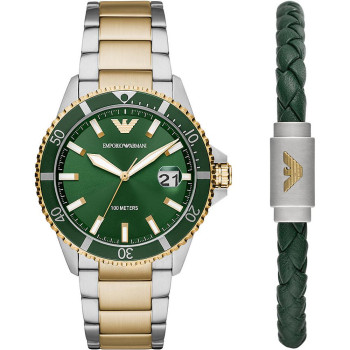 Emporio Armani® Analogue 'Diver' Men's Watch AR80063SET