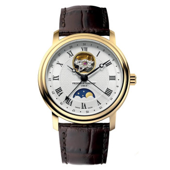 Frederique Constant® Analogue 'Heart Beat Moonphase' Men's Watch FC-335MC4P5