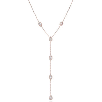 Gena.paris® 'Gabriella' Women's Sterling Silver Necklace - Rose GC1580-R