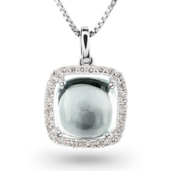 Orphelia® 'Alexandra' Women's Whitegold 18C Pendant - Silver HD-4200