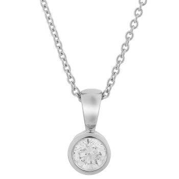 Orphelia® 'Rosalind' Women's Whitegold 18C Chain with Pendant - Silver KD-2032