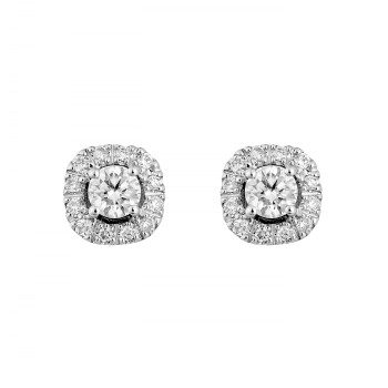 Orphelia® 'Gilda' Women's Whitegold 18C Stud Earrings - Silver OD-5027