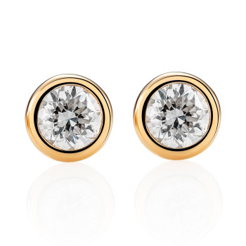 Orphelia® 'Alexandria' Women's Yellow gold 18C Stud Earrings - Gold OD-5331/1