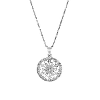 Orphelia® Women's Sterling Silver Chain with Pendant - Silver ZH-7311