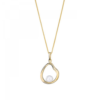 Orphelia® 'Baptiste' Women's Sterling Silver Chain with Pendant - Gold ZH-7507/G