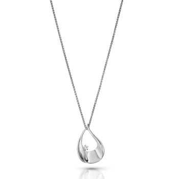 Orphelia® 'Etoile' Women's Sterling Silver Chain with Pendant - Silver ZH-7524