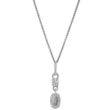 Orphelia® 'Lily' Women's Sterling Silver Pendant with Chain - Silver ZH-7582