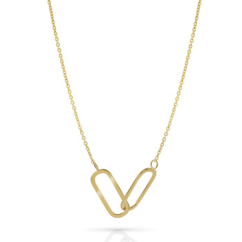 Orphelia® 'Rose' Women's Sterling Silver Necklace - Gold ZK-7561/G