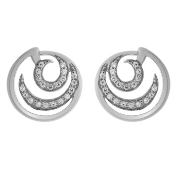 Orphelia® 'Elaine' Women's Sterling Silver Stud Earrings - Silver ZO-7084