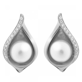 Orphelia® 'Sophia' Women's Sterling Silver Stud Earrings - Silver ZO-7234