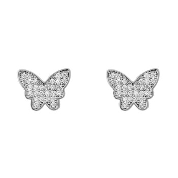 Orphelia® 'Amaya' Women's Sterling Silver Stud Earrings - Silver ZO-7316