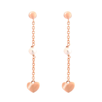 Orphelia® 'Nahara' Women's Sterling Silver Drop Earrings - Rose ZO-7378