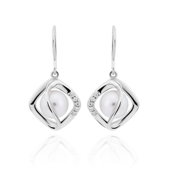 Orphelia® 'Aina' Women's Sterling Silver Drop Earrings - Silver ZO-7471