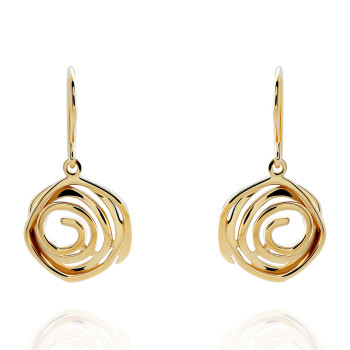 Orphelia® 'Apolline' Women's Sterling Silver Drop Earrings - Gold ZO-7500/G