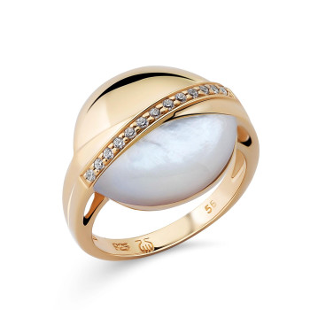 Orphelia® Women's Sterling Silver Ring - Gold ZR-7506/G