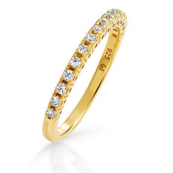 Orphelia® 'Claire' Women's Sterling Silver Ring - Gold ZR-7539/G