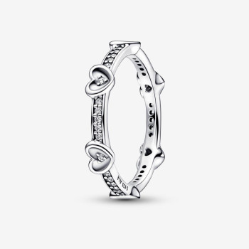 Pandora® Pandora Moments 'Radiant Heart' Women's Sterling Silver Ring - Silver 192496C01-54