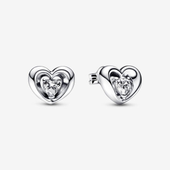 Pandora® Pandora Moments 'Radiant Heart' Women's Sterling Silver Stud Earrings - Silver 292500C01