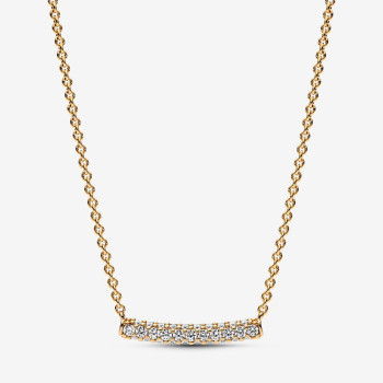 Pandora® 'Timeless Pavé' Women's Gold Plated Metal Necklace - Gold 362635C01-45