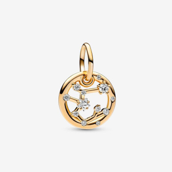 Pandora® Pandora Moments 'Zodiac Sign' Women's Gold Plated Metal Charm - Gold 762723C01