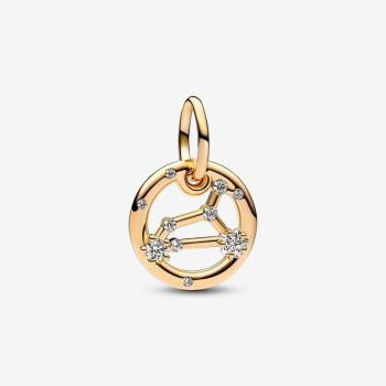 Pandora® Pandora Moments 'Zodiac Sign' Women's Gold Plated Metal Charm - Gold 762725C01