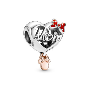 Pandora® Disney x Pandora 'Disney Mickey Mouse & Minnie Mouse' Women's Sterling Silver Charm - Silver/Rose 781142C01