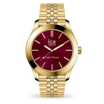 Ice Watch® Analogue 'Ice Steel - Gold Burgundy' Women's Watch (Small) 023793