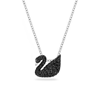 Swarovski® 'Iconic Swan' Women's Base Metal Chain with Pendant - Silver 5347330