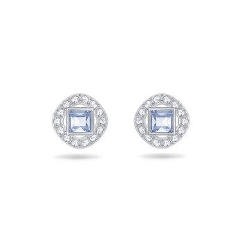 Swarovski® 'Angelic Square' Women's Base Metal Stud Earrings - Silver 5352048