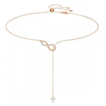 Swarovski® 'Swarovski Infinity' Women's Gold Plated Metal Necklace - Rose 5521346