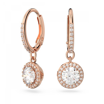 Swarovski® 'Constella' Women's Gold Plated Metal Drop Earrings - Rose 5638769