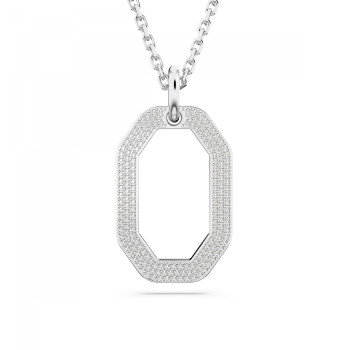 Swarovski® 'Dextera' Women's Base Metal Chain with Pendant - Silver 5642388