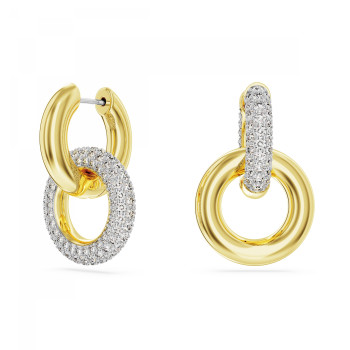 Swarovski® 'Dextera' Women's Gold Plated Metal Hoop Earrings - Gold 5668818