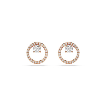 Swarovski® 'Dextera' Women's Gold Plated Metal Stud Earrings - Rose 5692263