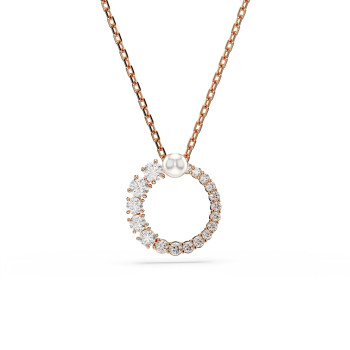 Swarovski® 'Matrix' Women's Gold Plated Metal Necklace - Rose 5692265