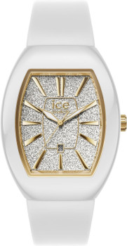 Ice Watch® Analogue 'Ice Boliday - Dome - White Glitter Gold' Women's Watch (Small) 024033