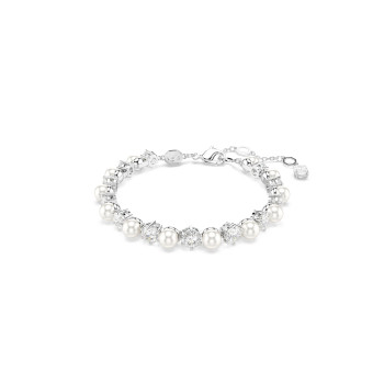 Swarovski® 'Matrix Pearl' Women's Base Metal Bracelet - Silver 5689625