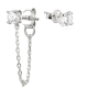 Gena.paris® 'Stone' Femmes Argent Puce d'oreille - Argent GBO1531-W